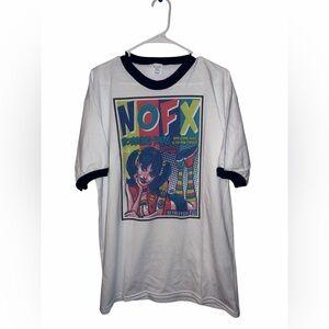 NOFX Bouncing Souls Poster Tour Graphic T-Shirt Size XL New Ringer Style